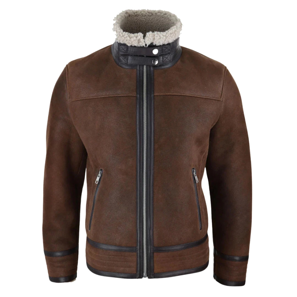 Men’s Shearling Sheepskin Pilot Jacket – WW2 Vintage Style