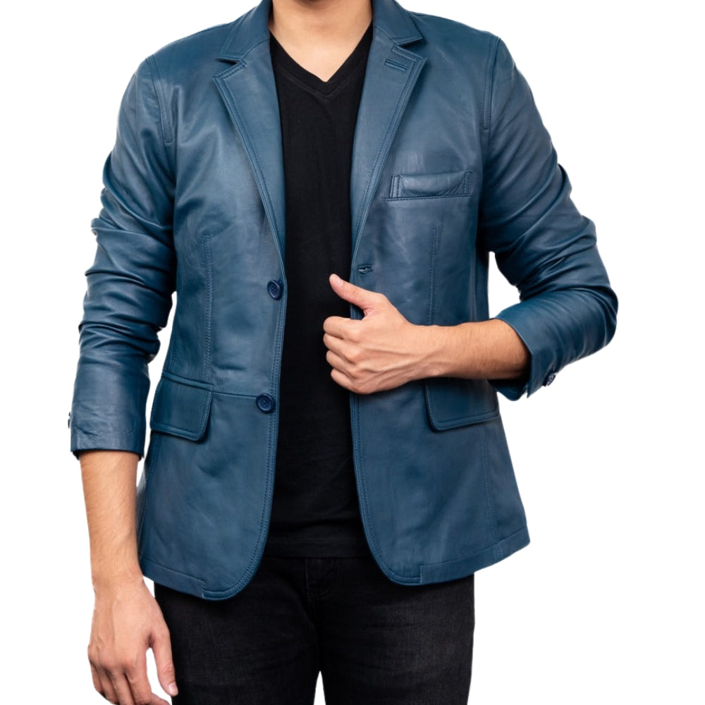 Men's Lambskin Leather Blazer