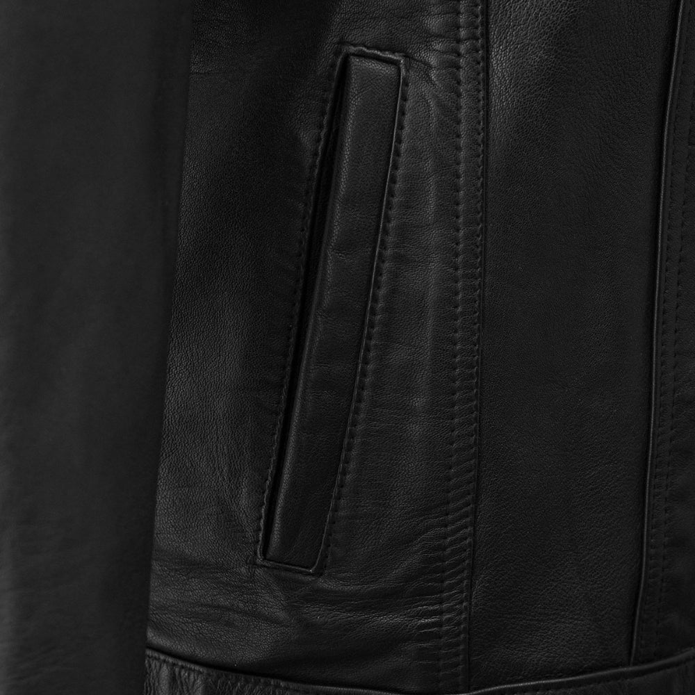 TOM HOLLAND UNCHARTED BLACK LEATHER JACKET