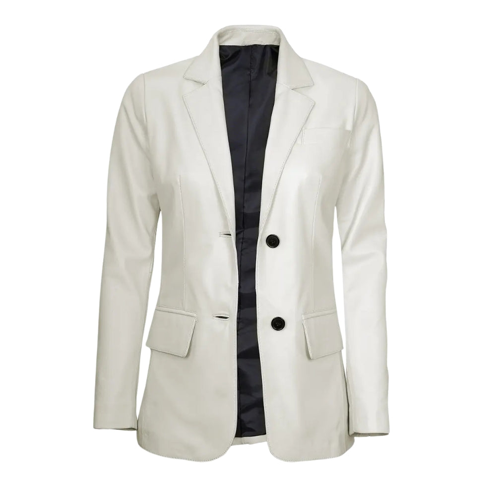 Women’s Off-White Real Leather Blazer