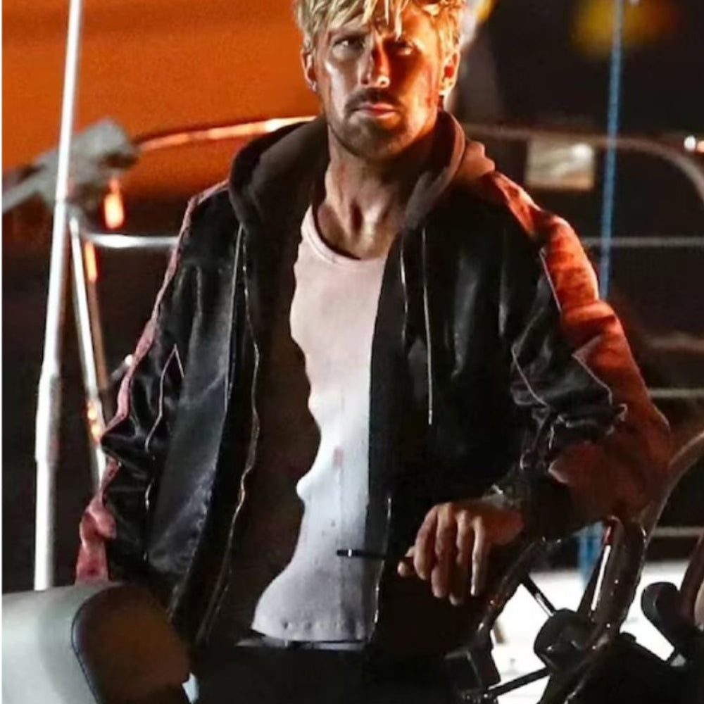 The Fall Guy Ryan Gosling Miami Vice Stunt Team leather Jacket