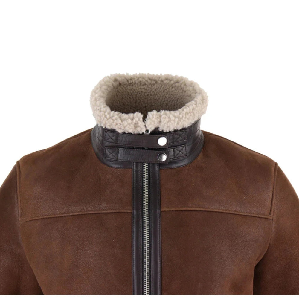 Men’s Shearling Sheepskin Pilot Jacket – WW2 Vintage Style